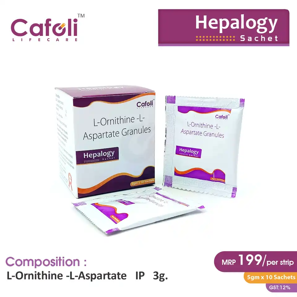 L-Ornithine L-Aspartate Sachet at the best price in PCD Pharma Franchise for Nutritional Supplement, Liver Health.